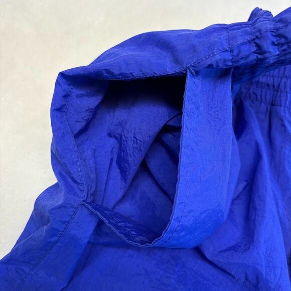 VTG 90s Nike Nylon Windbreaker Ankle Zip Track Pants Embroidered Swoosh Blue M - Picture 5 of 9